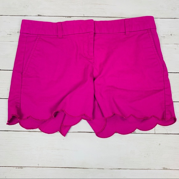 Ann Taylor Loft scalloped purple shorts - Picture 2 of 7